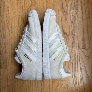 Adidas Cream and White Gazelle Sneakers